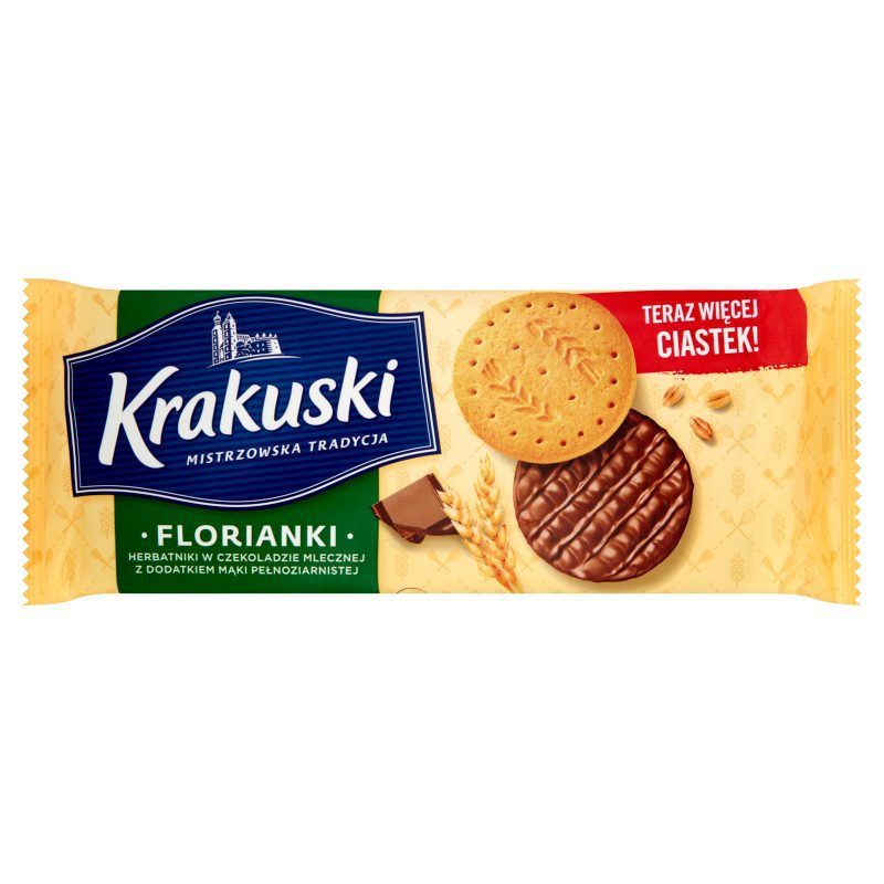 Krakuski Florianki Kekse Milchschokolade 171g - Bahlsen - Polskashop24