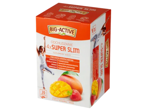 Kräuter - Früchtetee Erdbeer - Mango - Active Burn Herbata 40g - Big Active - Polskashop24