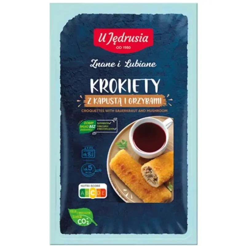 Kroketten mit Sauerkraut und Waldpilzen von U Jędrusia - Traditionelle polnische Krokiety mit knuspriger Panade 400g