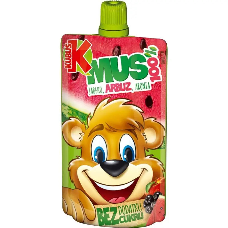 Kubus Fruchtmus Wassermelone Apfel Aronia 100g Quetschbeutel vegan