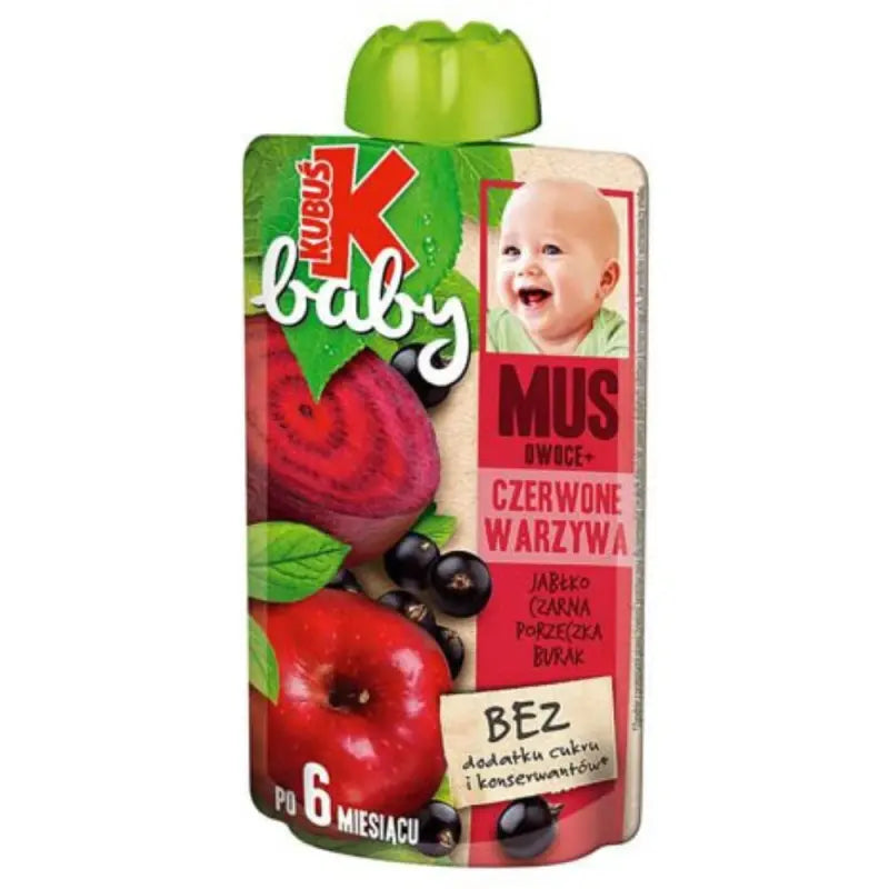 Kubus Fruchtmus Rote Früchte Gemüse mit Johannisbeeren und roten Rüben für Babys ab 6 Monate 100g
