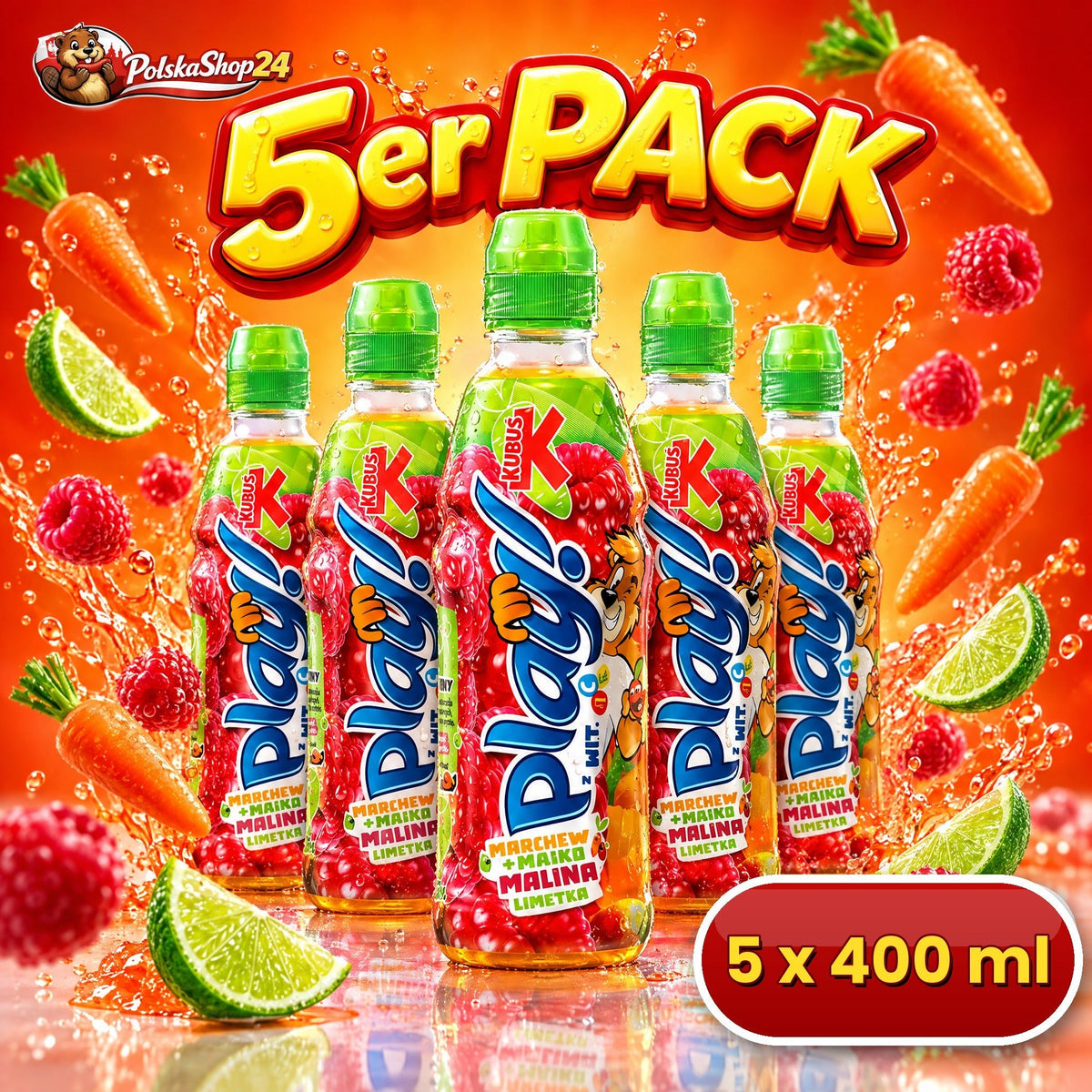 Kubuś Play Karotte-Himbeere 5er Pack – Polskashop24