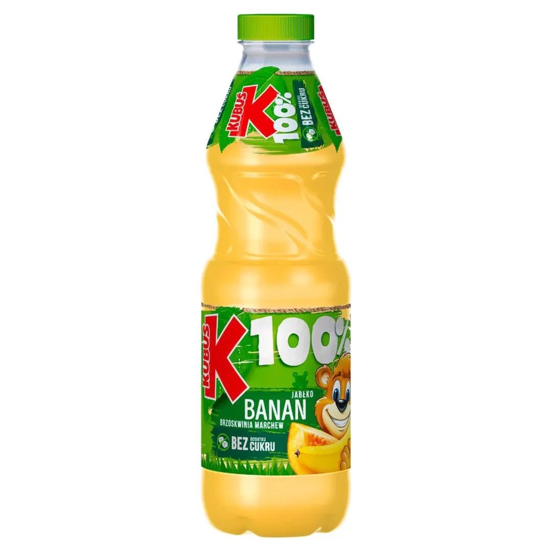 Kubuś Sok 100% Banane - Apfel - Pfirsich 0,85l - Polnischer Multifrucht - Karottensaft - Polskashop24