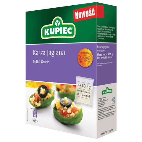 Kupiec Hirse Kasza Jaglana 4 x 100 g - Polskashop24
