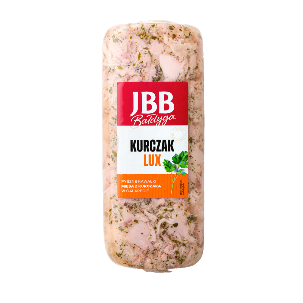JBB Kurczak Lux ca. 1,2kg - Gekochtes Hähnchenfleisch in Premium-Qualität mit 64% Fleischanteil - Polnischer Aufschnitt von JBB Baldyga
