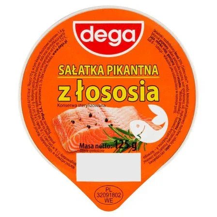 Lachs - Salat pikant Sałatka pikantna z łososia 125g - Dega - Polskashop24