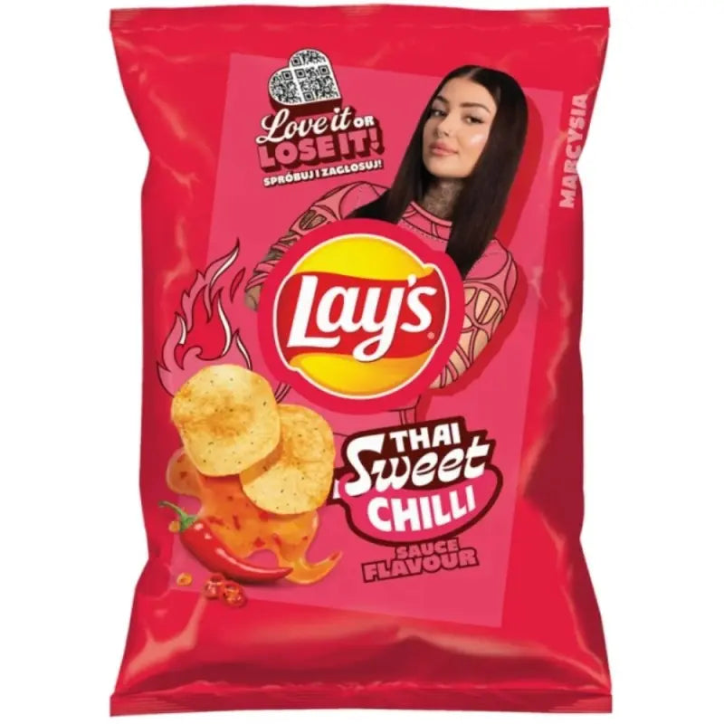 Thai Sweet Chili Chips Chipsy Słodki Tajski Sos 130g - Lay's