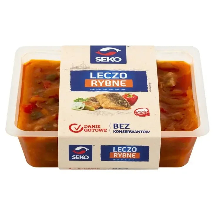Leczo rybne Fisch-Letcho 500g von Seko - gebratene Silberfischfilets in Gemüse-Tomatensauce mit Zwiebeln und Paprika