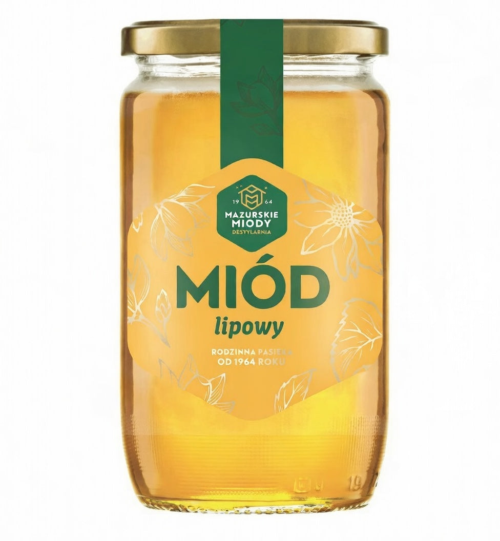 Lindenhonig Miód Lipowy 1kg von Mazurskie Miody – Polnischer Honig aus Lindenblüten