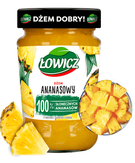 Łowicz Ananas - Marmelade – Exotischer Genuss für Ihr Frühstück - Polskashop24.de - Online Supermarkt mit Lebensmittel aus Polen