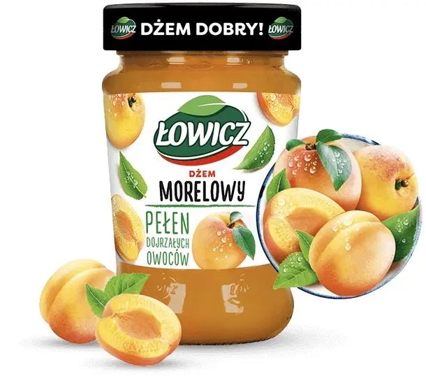 Łowicz Aprikosen Konfitüre 280g kaufen - Dzem Morelowy - Polskashop24.de - Online Supermarkt mit Lebensmittel aus Polen