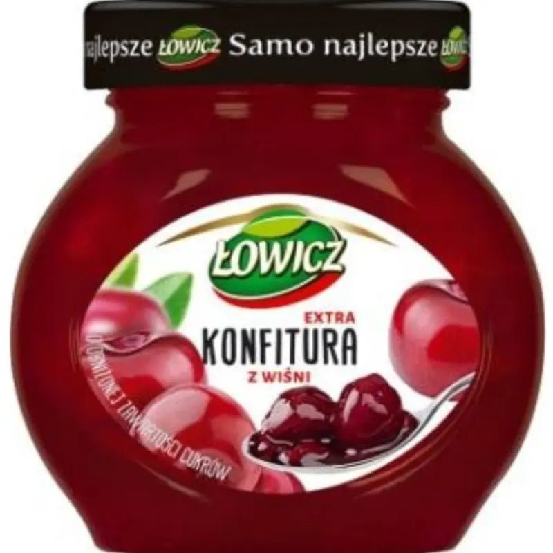 Łowicz Premium Sauerkirschen Konfitüre 240g kaufen - Konfitura z Kwasnych Wisni - Polskashop24.de - Online Supermarkt mit Lebensmittel aus Polen
