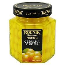 Marinierte goldene Zwiebeln - Premium Cebulka złocista 295g/150g - Rolnik - Polskashop24