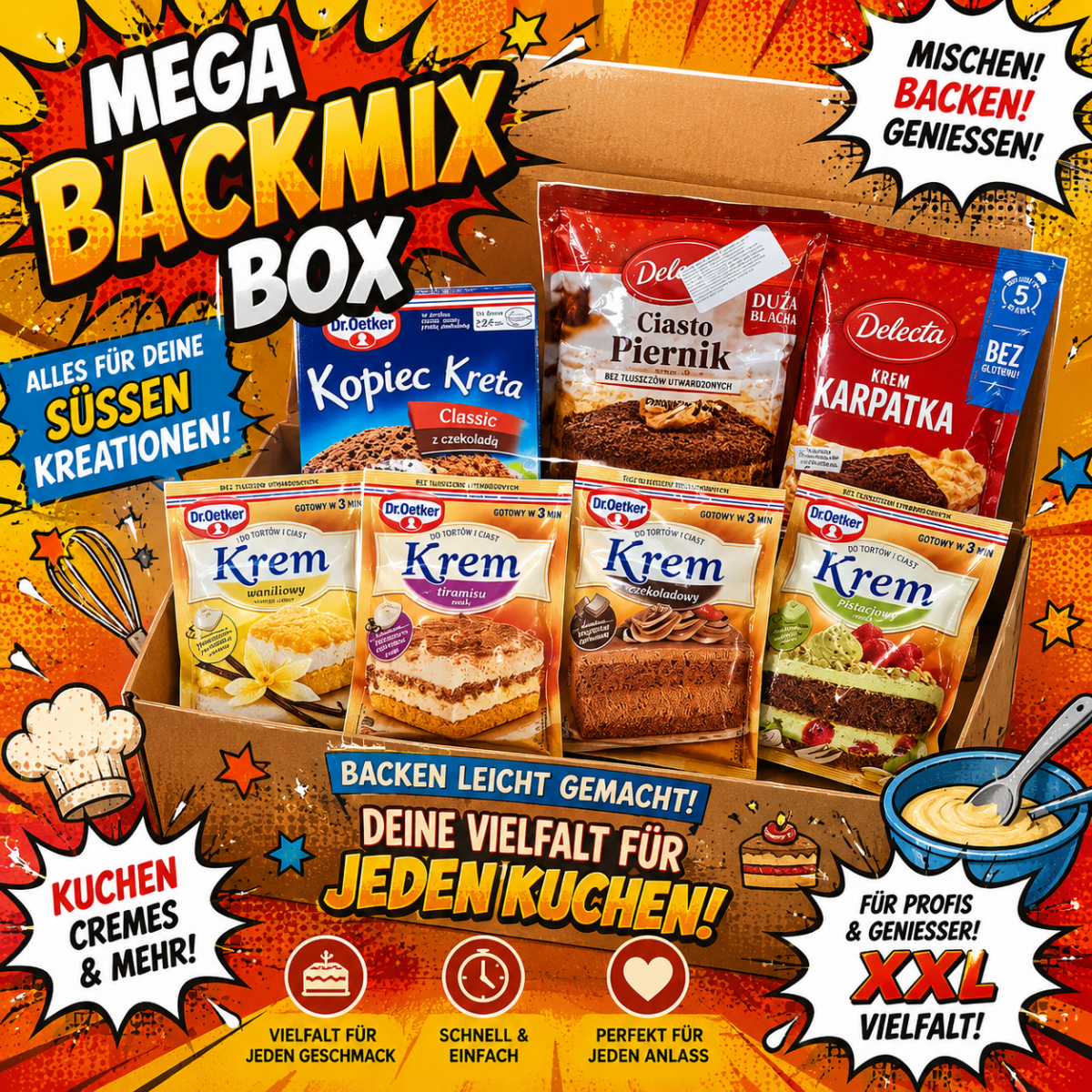 Mega Backmix Box XXL – Polnische Backmischungen - Polskashop24