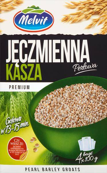 Melvit Gerstengrütze Wiejska Premium 4 x 100 g - Polskashop24