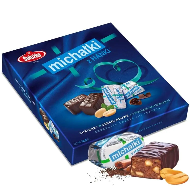 Michałki z Hanki Schokoladenpralinen mit Erdnüssen 295g Śnieżka - polnische Pralinen