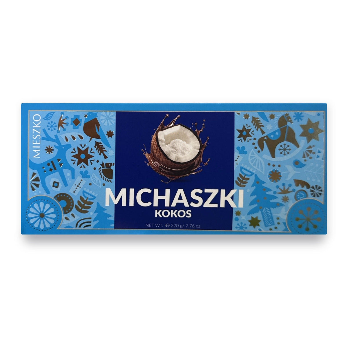 Mieszko Michaszki Kokos – polnische Kokospralinen in Schokolade, 220 g Packung