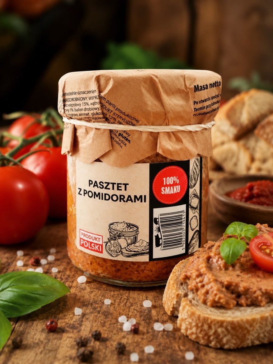 Mielczarek Pasztet z Pomidorami 180g - Pastete mit Tomaten im Glas - Polskashop24