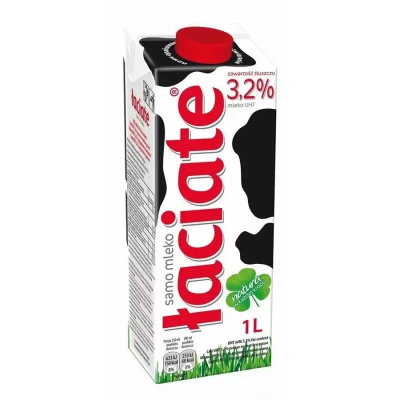 Milch Mleko Łaciate 3,2% UHT 1L - Mlekpol - Polskashop24