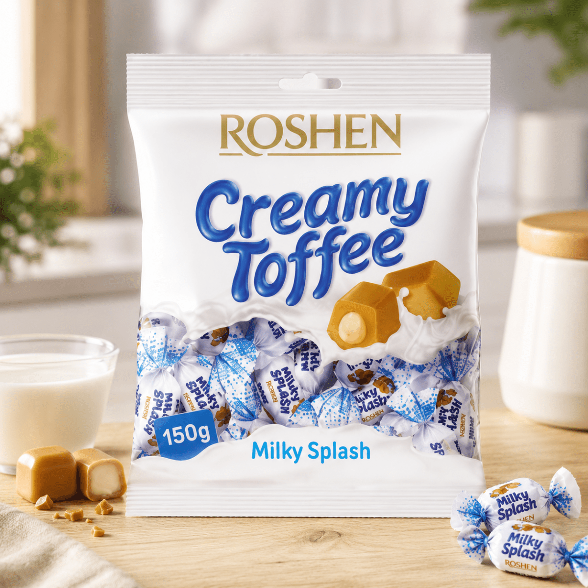Milky Splash Toffee Karamellbonbons 150g - Roshen - Polskashop24