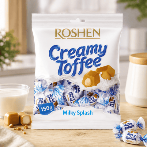 Milky Splash Toffee Karamellbonbons 150g - Roshen - Polskashop24