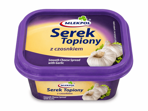 Mlekpol Serek Topiony z Czosnkiem 100g – Schmelzkäse mit Knoblauch - Polskashop24