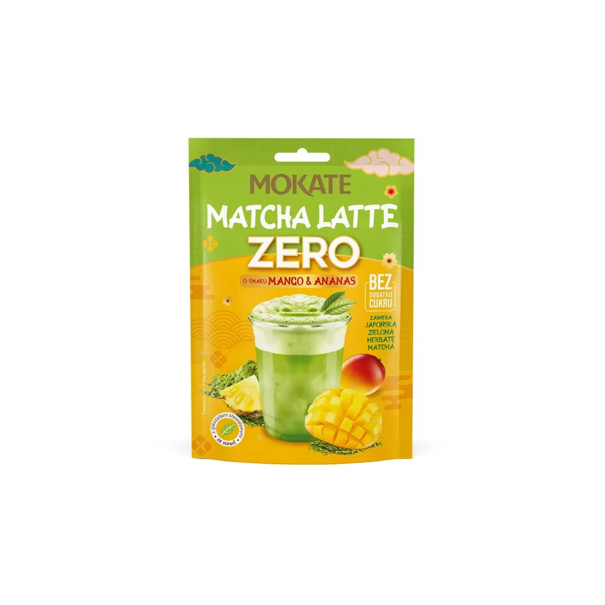 Mokate Matcha Latte Zero Mango-Ananas 20 g – Polnisches Instant-Getränk (zuckerfrei) - Polskashop24