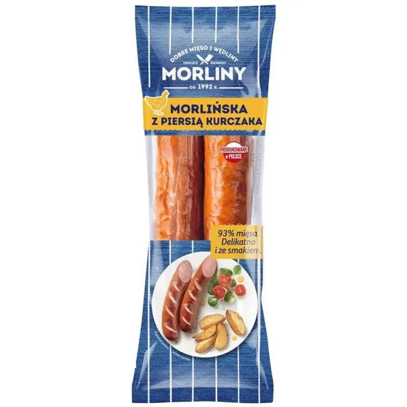 Morlinska Hähnchenbrustwurst kaufen - 400g geräuchert - Morliny - Polskashop24
