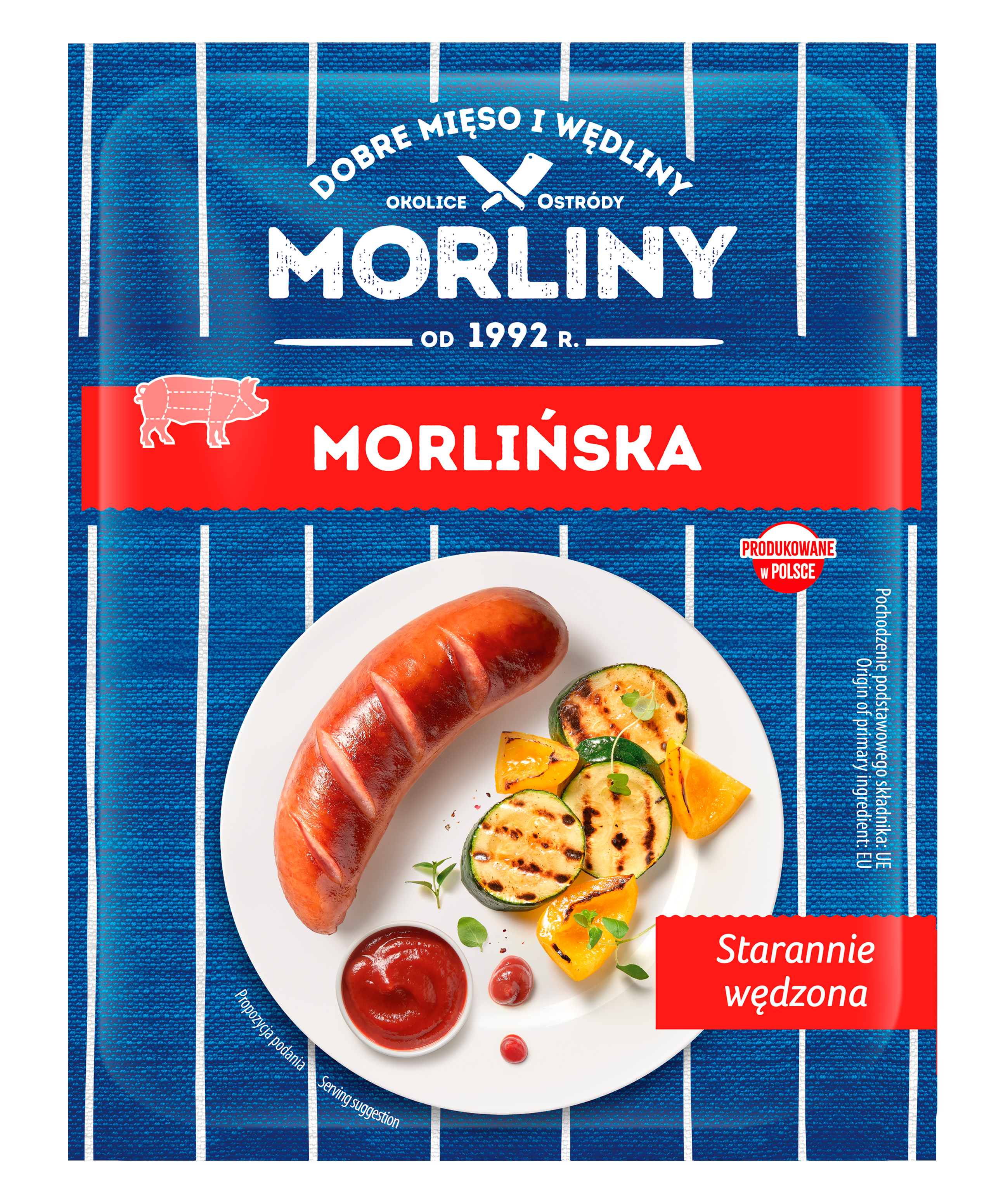 Morliny Kielbasa Slaska - Schlesische Wurst 550g kaufen - Polskashop24.de - Online Supermarkt mit Lebensmittel aus Polen