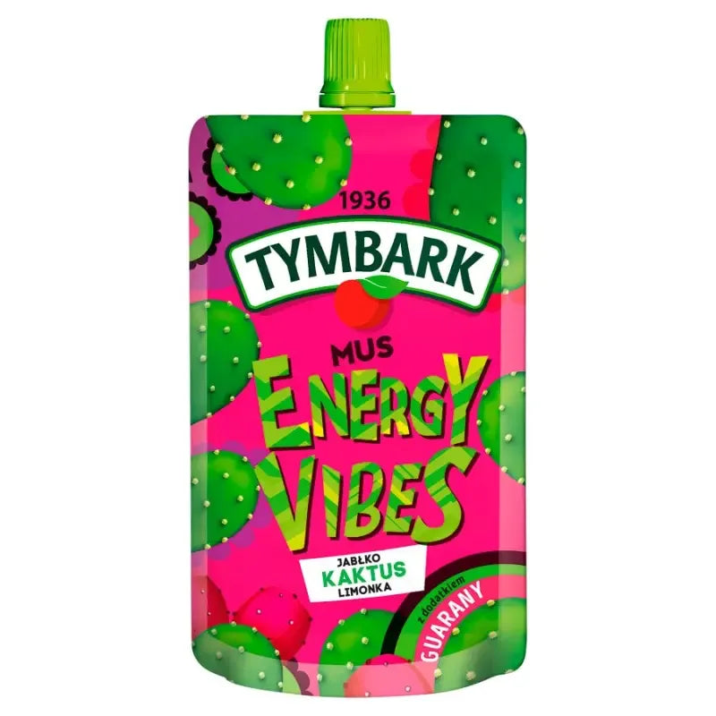 Tymbark Fruchtmus Apfel Birne Kaki mit Guarana 200g Quetschbeutel Energy-Snack