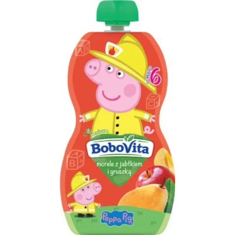 Bobovita Fruchtmus Aprikose Apfel Birne für Babys ab 6 Monate 100g Quetschbeutel