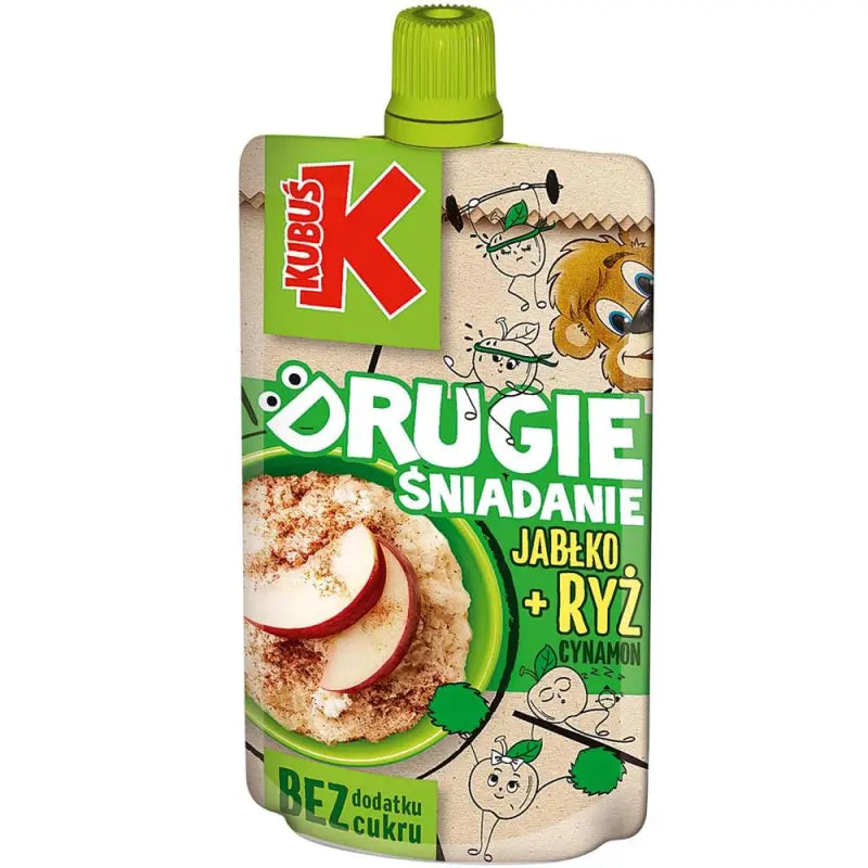 Kubus Fruchtmus Apfel mit Reis und Zimt 100g Quetschbeutel