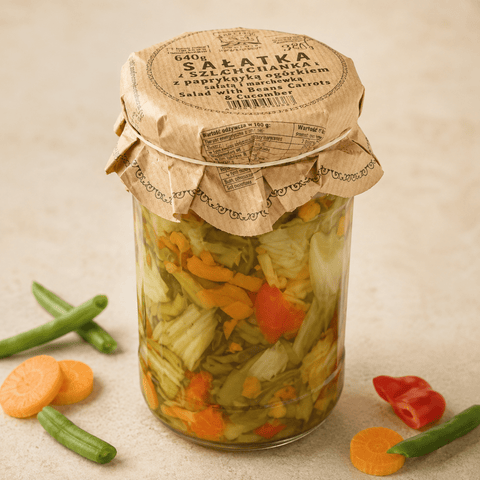 Nadwarciańskie Salat aus grünen Gurken 640 g - Sałatka z zielonego ogórka - Polskashop24