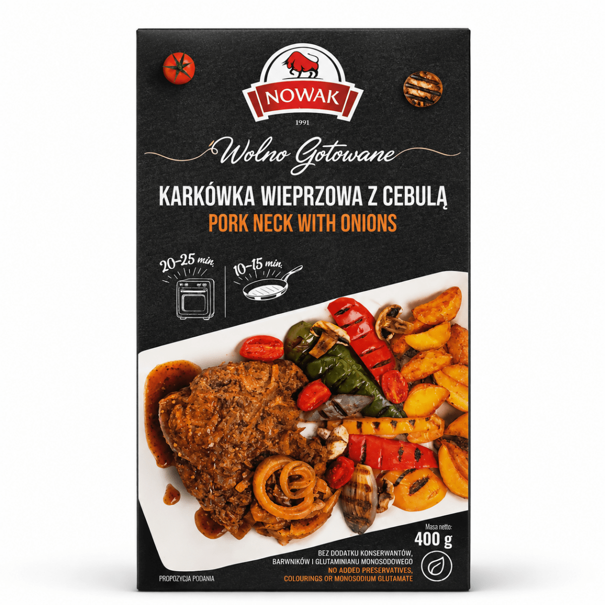 NOWAK Karkówka wieprzowa z cebulą - Schweinenacken mit Zwiebeln - Polskashop24