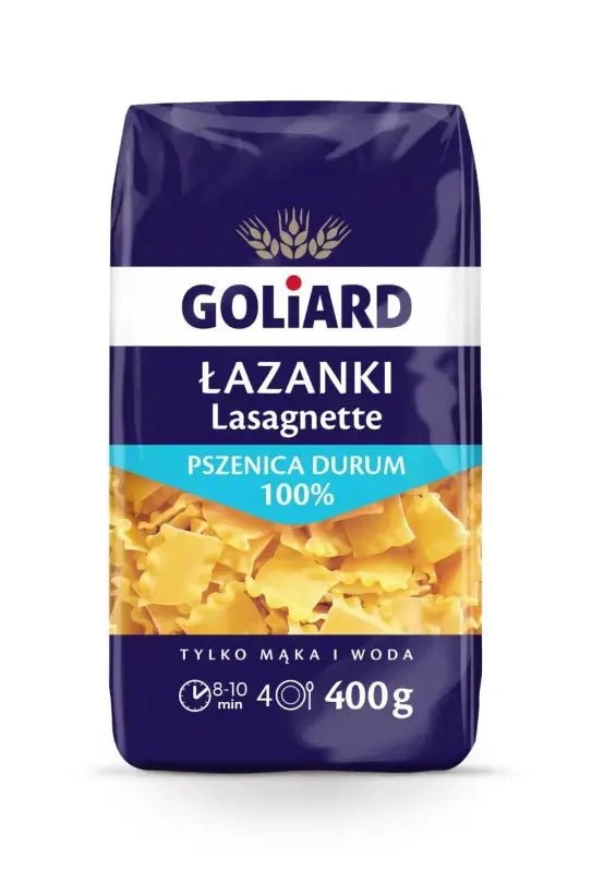 Nudeln Łazanki Lasagnette 100% Hartweizen 400g - Goliard - Polskashop24