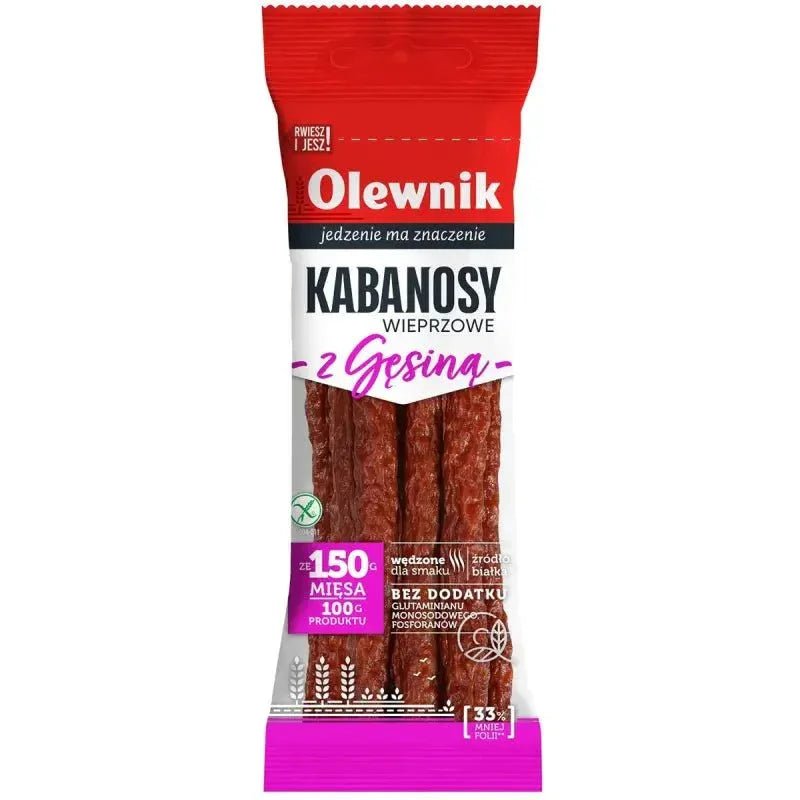 Olewnik Kabanosy z gęsiną 105g - Kabanos mit Gans - Polskashop24