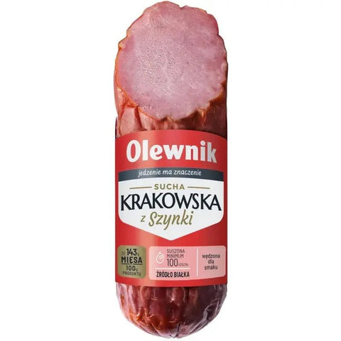 Olewnik Krakowska Sucha z Szynki 255g - Trockene Krakauer - Polskashop24