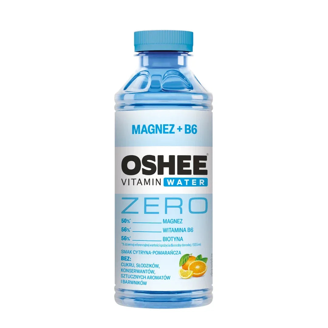 Oshee Vitamin Water Zero Zitrone-Orange 555ml Flasche - Vitamindrink mit Magnesium ohne Zucker