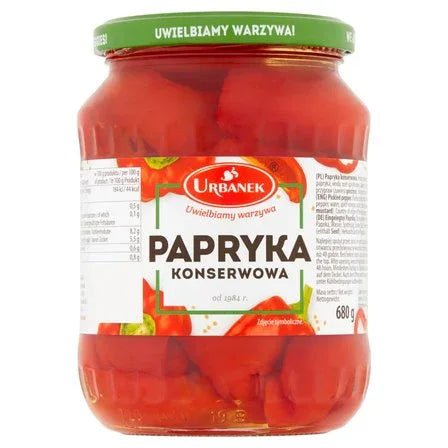 Paprika - Konserve - Papryka konserwowa 680g/310g - URBANEK - Polskashop24