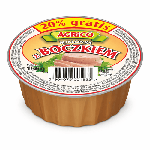 Pastete mit Bauchspeck Mielonka z boczkiem 156g - Agrico - Polskashop24
