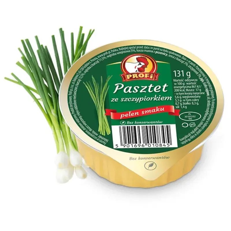 Pastete mit Schnittlauch - Pasztet ze Szczypiorkiem 131g - Profi - Polskashop24