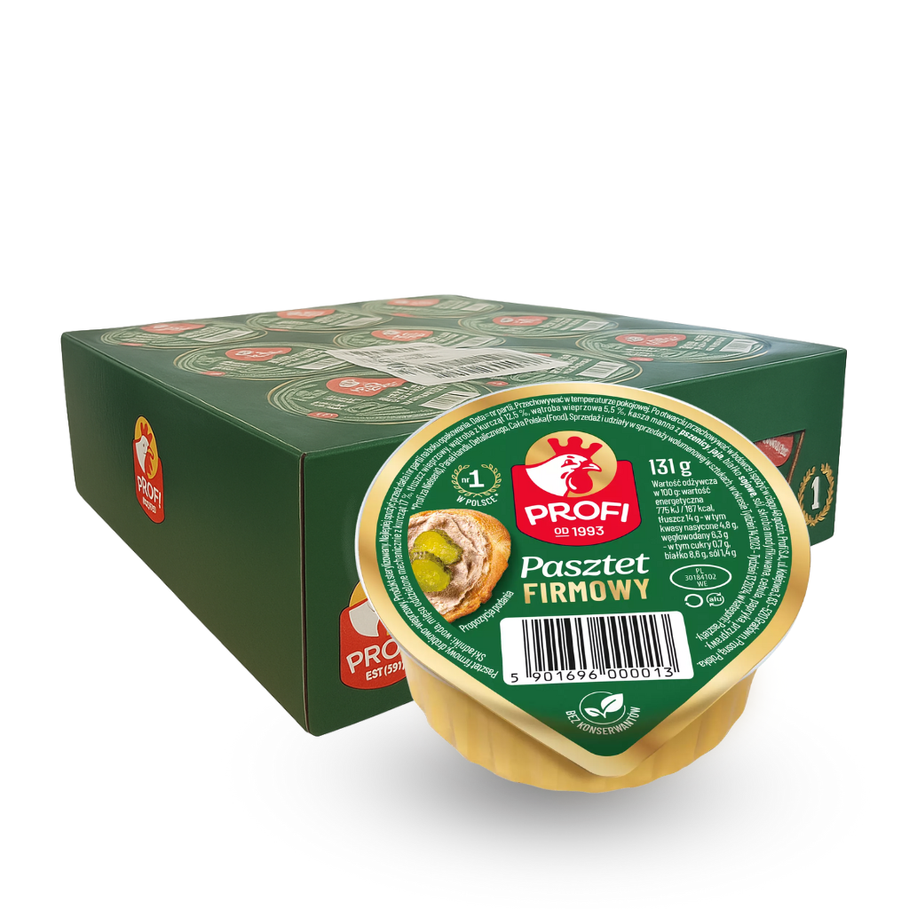 Profi Pasztet Firmowy Geflügel-Brotaufstrich 131g Dose im 24er Karton 