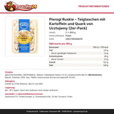 Produktinformationen: Nährwerte, Zutaten, Allergene, Hersteller – Pierogi Ruskie – Teigtaschen mit Kartoffeln und Quark von Ucztujemy