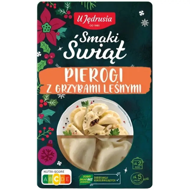 Pierogi mit Waldpilzen von U Jędrusia - Traditionelle polnische Teigtaschen mit aromatischer Pilzfüllung 300g