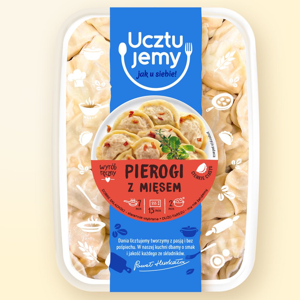 Pierogi z miesem ''polnische Pierogi mit Fleisch'' 400 g - Polskashop24.de - Online Supermarkt mit Lebensmittel aus Polen