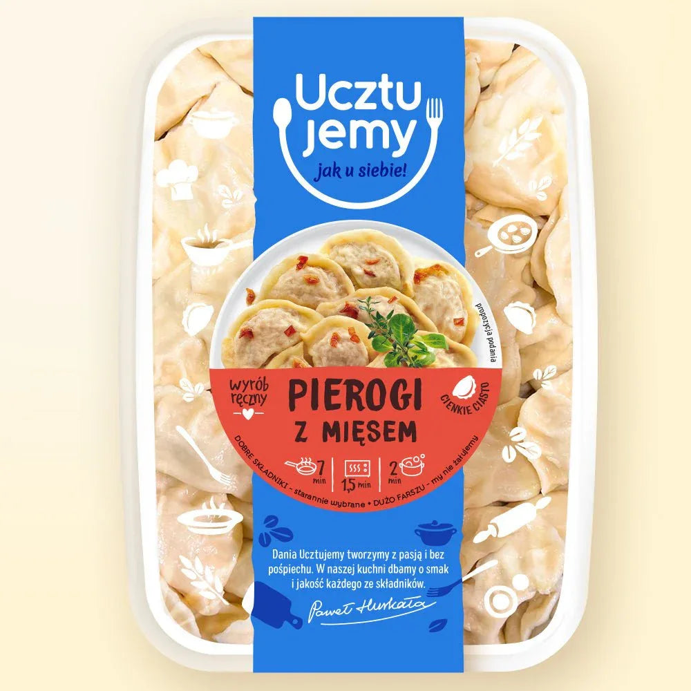 Pierogi z miesem ''polnische Pierogi mit Fleisch'' 400 g - Polskashop24.de - Online Supermarkt mit Lebensmittel aus Polen
