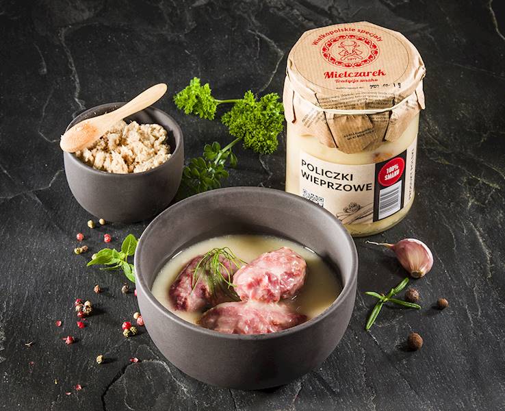 Policzki Wieprzowe 500g - Mielczarek Schweinebacken kaufen - Polskashop24.de - Online Supermarkt mit Lebensmittel aus Polen