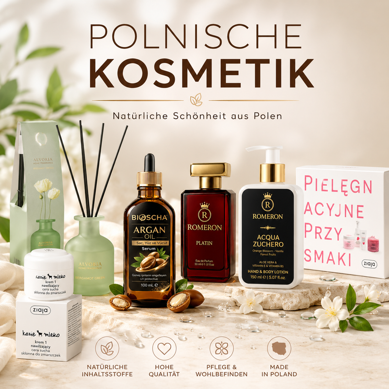 Polnische Kosmetik von Ziaja, Romeron, Bioscha und Alvoria bei Polskashop24