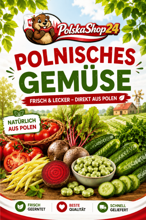 Polnisches Gemüse aus Polen bei PolskaShop24 – Tomaten, Bohnen, Rote Bete, Gurken und weitere Gemüse-Spezialitäten online entdecken