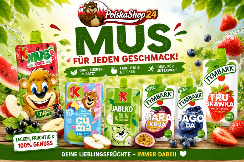 Polnisches Mus und Fruchtmus von Kubuś und Tymbark online kaufen